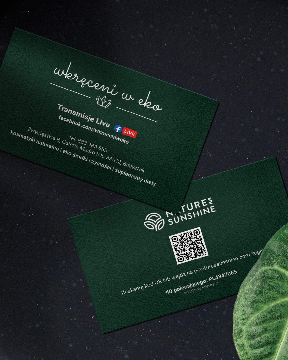 Projekt wizytówki dla Wkręceni w Eko